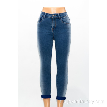 Aangepaste contrast jeans rechte been jeans